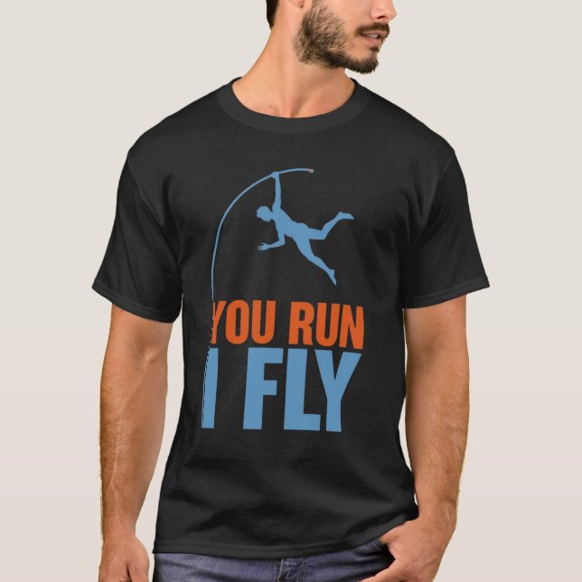Stavhopp Stavhoppare Friidrott Atlet T Shirt (Framsida)