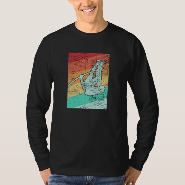 Stavhopp Vintage Retro T Shirt (Framsida)