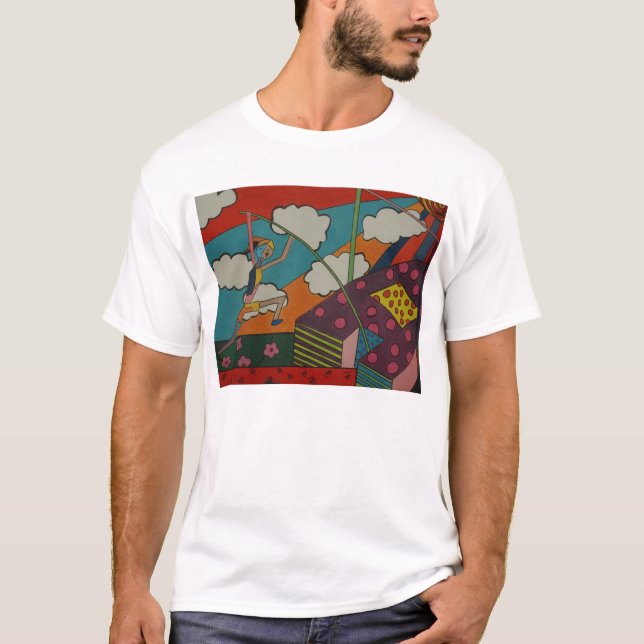 stavhoppkonst t-shirt (Framsida)