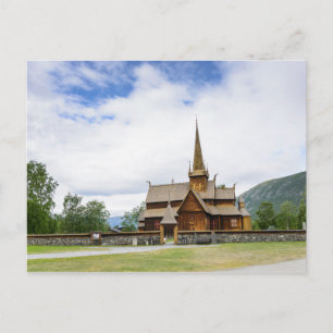 Stavkyrkan i Lom, vykort för Norge