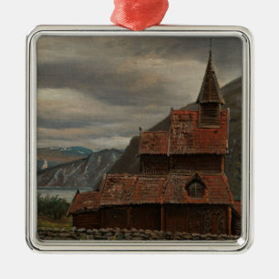 Stavkyrkan i Norge (av Knud Baade) Julgransprydnad Metall