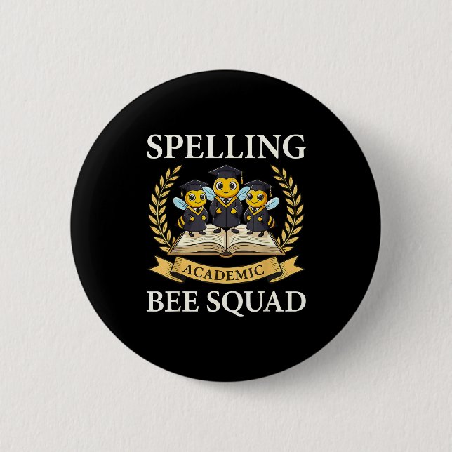 Stavning akademisk bee squad student lag stavning  knapp (Framsida)