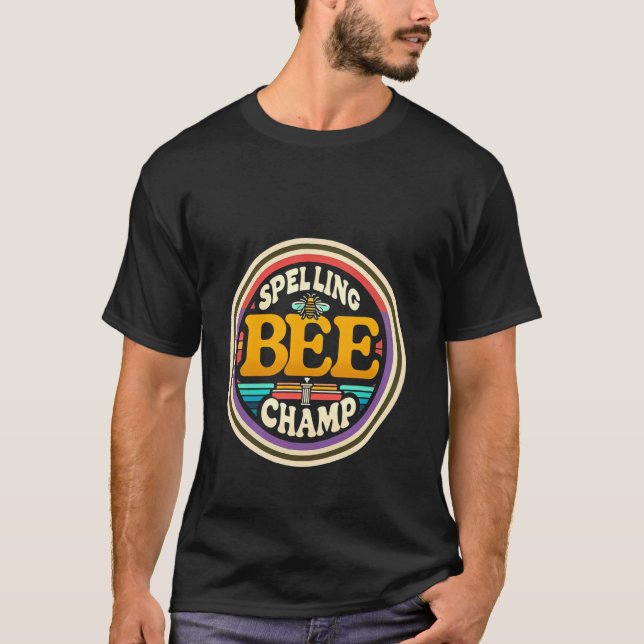 Stavning av Bee Champ — T Shirt (Framsida)