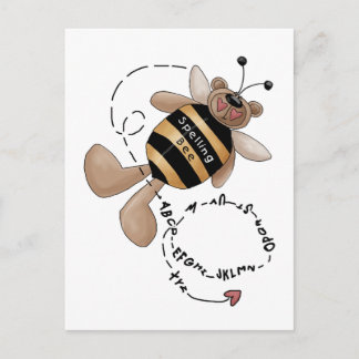 Stavning av Bee Tshirts och presenter Vykort