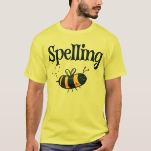Stavning Bee Buzzing Bee Stavning Konkurrens T Shirt