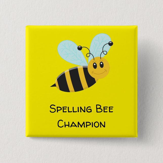 Stavning Bee Champion Knapp (Framsida)