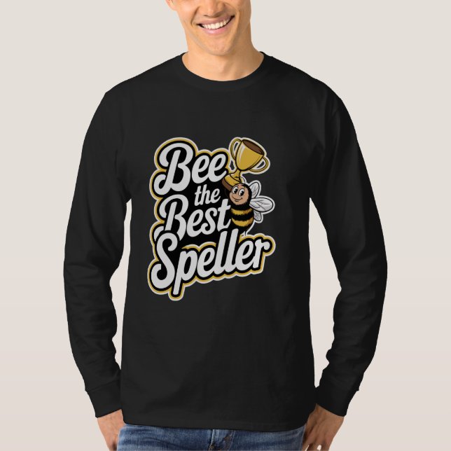 Stavning Bee Champion Ord Competition Academic Co T Shirt (Framsida)
