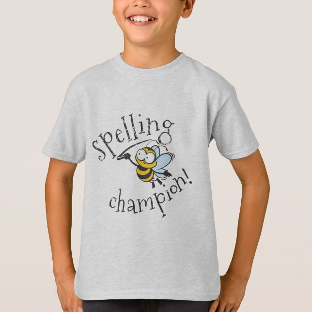 Stavning Bee Champion T-shirt (Framsida)