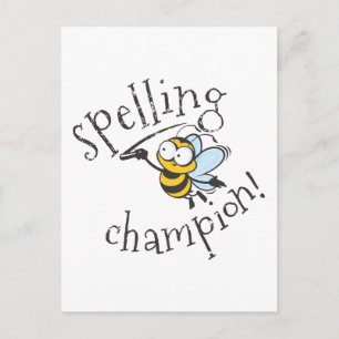 Stavning Bee Champion Vykort