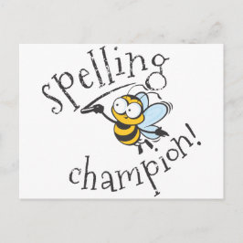 Stavning Bee Champion Vykort