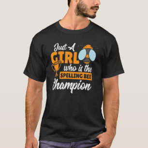 Stavning Bee Girl Competitive Speller Ord Nerd Sp T Shirt