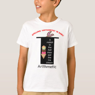 Stavningaritmetiskt magiskt kanin t shirt