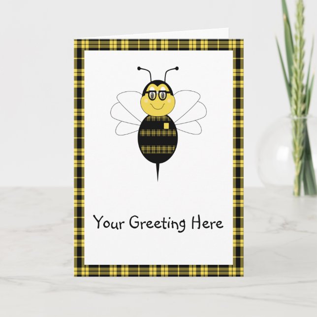 StavningBee Humla-hälsningskort Kort (Framsida)