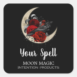 Stavningsetiketter för kråka fyrkantigt klistermärke