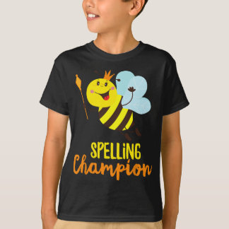 Stavningskammare Cute Bee Winner of Stavningskonts T Shirt