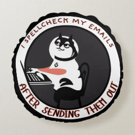 Stavningskontroll Misslyckas - Lustigt E-posttypsn Rund Kudde