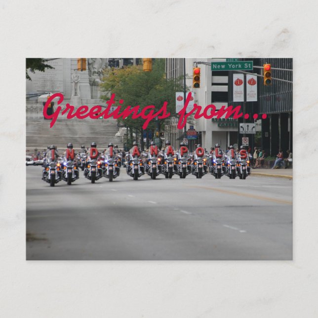 Stavningsmotorcyklar, Hälsning från.. Vykort (Framsida)