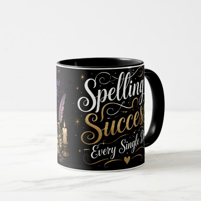 Stavningssuccé varje dag lärare kaffe mugg (Framsida höger)