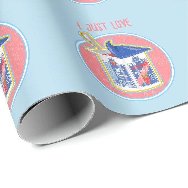 Stawberryyoghurt Presentpapper (Rullad Hörn)