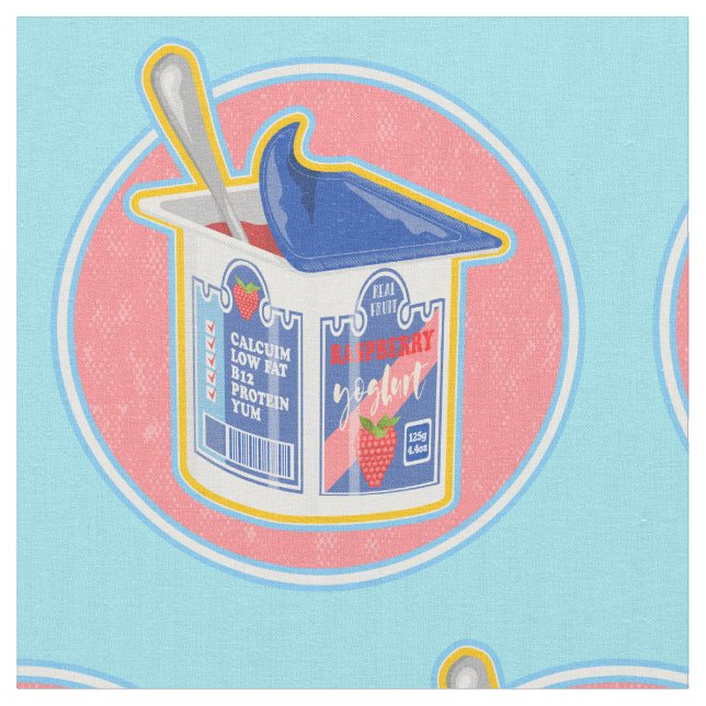 Stawberryyoghurt Tyg (Närbild)