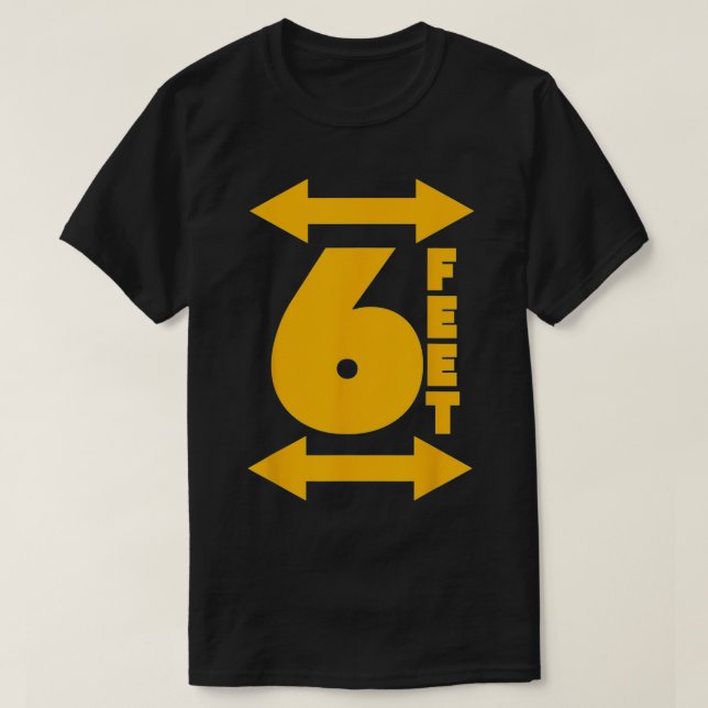 STAY 6 FEEY AWAY Social Avstånd antisocial trygghe T Shirt (Design framsida)
