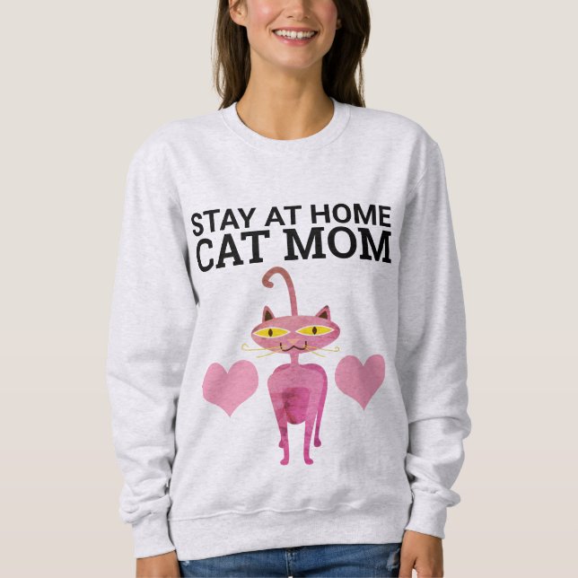 STAY AT HOME CAT MAMMA T-Shirts (Framsida)