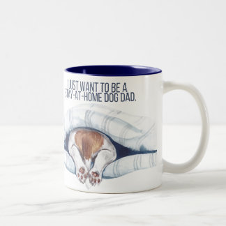 Stay-at-home dog dad mug Två-Tonad mugg