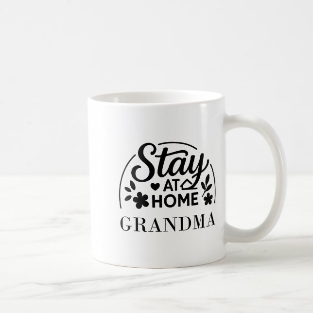 Stay At Home Grandma Funny Quote Suitable For Men  Kaffemugg (Höger)
