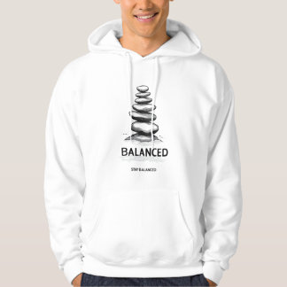 Stay Balanced Hoodie – Minimalistisk Positiv Citat