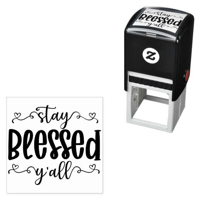 Stay Blessed Y'all - Thanksgiving  Självfärgande Stämpel (In Situ)