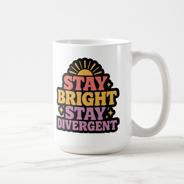 Stay Bright, Stay Divergent Kaffemugg (Höger)