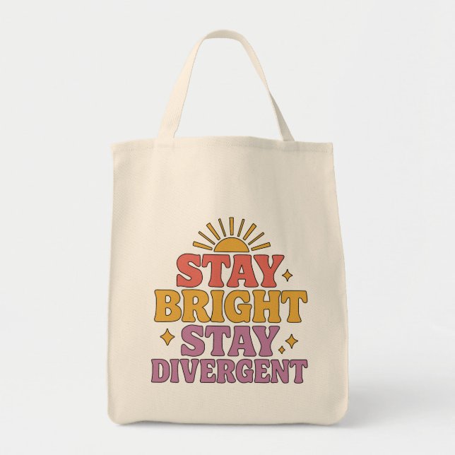 Stay Bright, Stay Divergent Tygkasse (Framsidan)