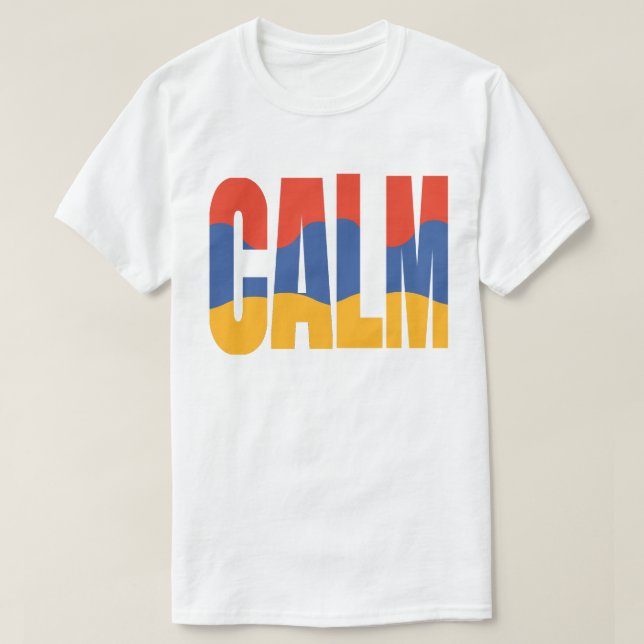 Stay Calm Minimalist Typography Sticker T Shirt (Design framsida)