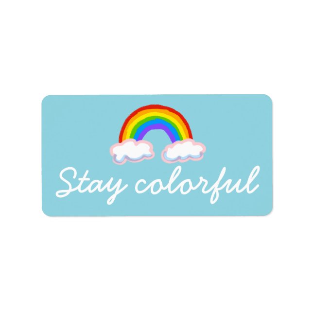 Stay colorful adressetikett (Framsidan)