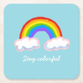 Stay colorful underlägg papper kvadrat