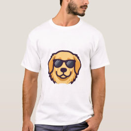 Stay Cool Golden Retriever Mascot - Bold Minimalis T Shirt