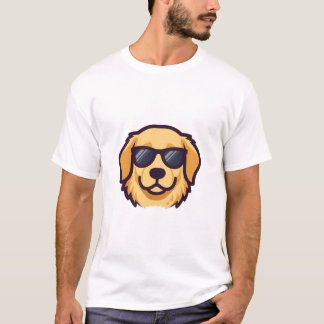 Stay Cool Golden Retriever Mascot - Bold Minimalis T Shirt