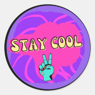 Stay cool runt klistermärke