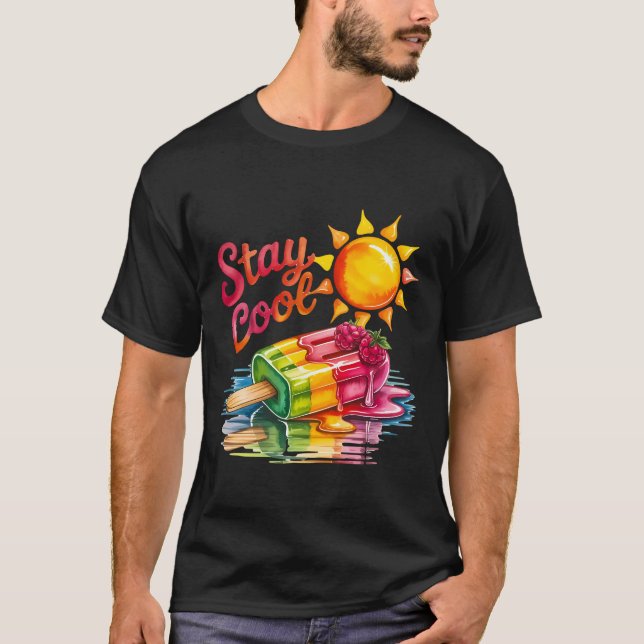 Stay cool, summer up t shirt (Framsida)