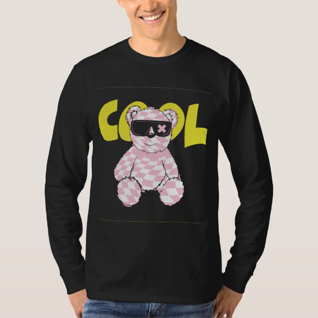 Stay Cool Teddy Bear T Shirt (Framsida)