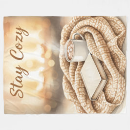 Stay Cozy  Fleece Throw blanket 