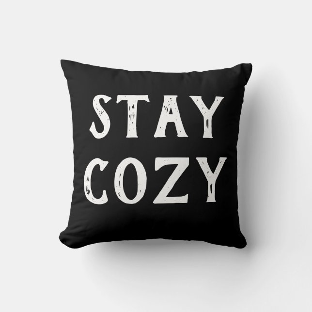 Stay Cozy Minimalistisk Kudde – Estetiskt Neutral  (Framsida)