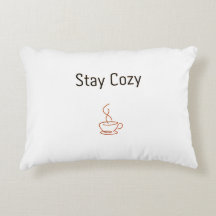 Stay Cozy Throw Pillow | Minimal Cozy Aesthetic De