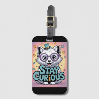 Stay Curious – Cute Cartoon Fox with Glasses  Bagagebricka