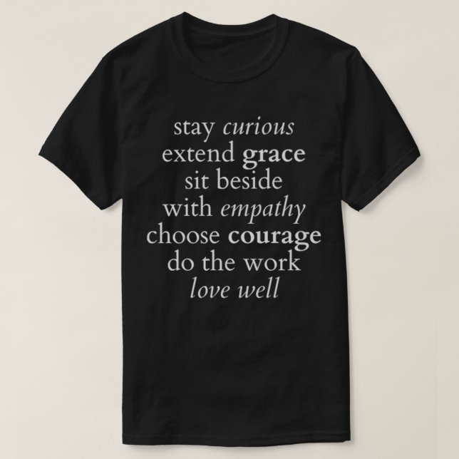 stay curious  light  bigger letters Premium  T Shirt (Design framsida)