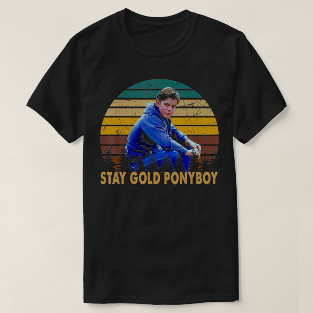 Stay Design Arts Gold Ponyboy Classic Outsiders Es T Shirt (Design framsida)