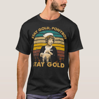 Stay Design Arts Gold Ponyboy Vaporware Outsiders  T Shirt
