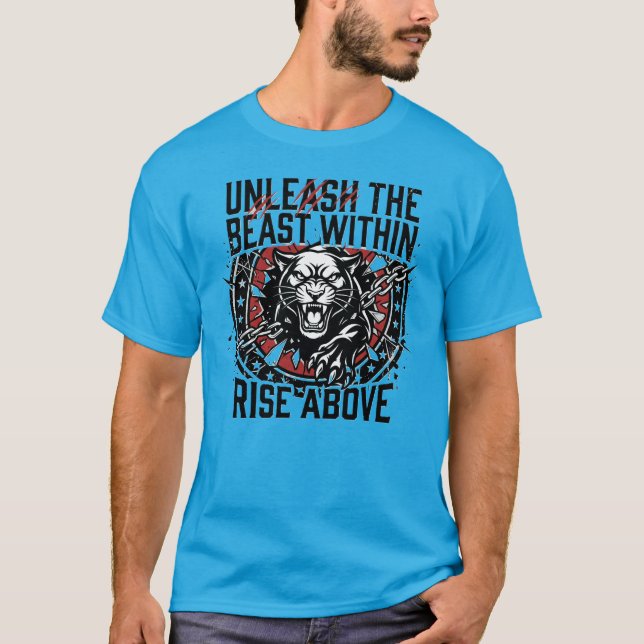 Stay Fierce Panther Motivational Unleash The Beast T Shirt (Framsida)