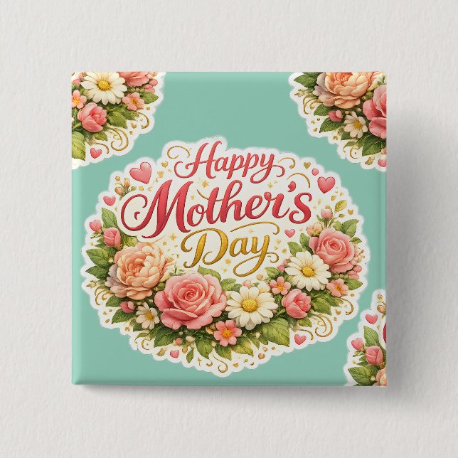 Stay floral wreath knapp (Framsida)