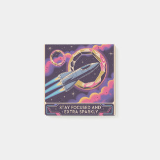 Stay Focused And Extra Sparkly Post-it Block